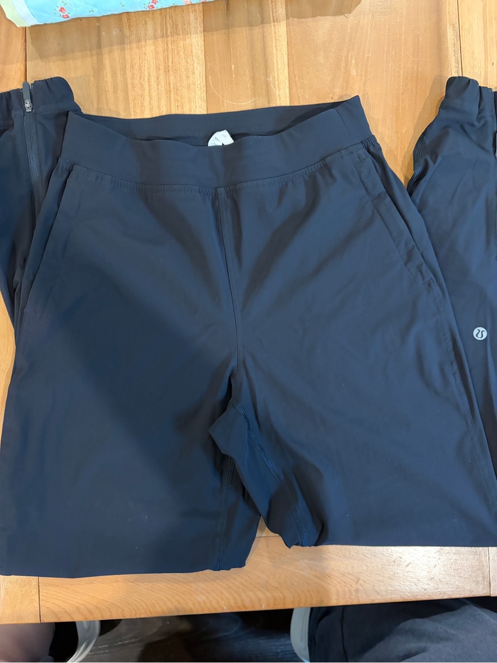 Lululemon Black Athletic Pants with Side Logo